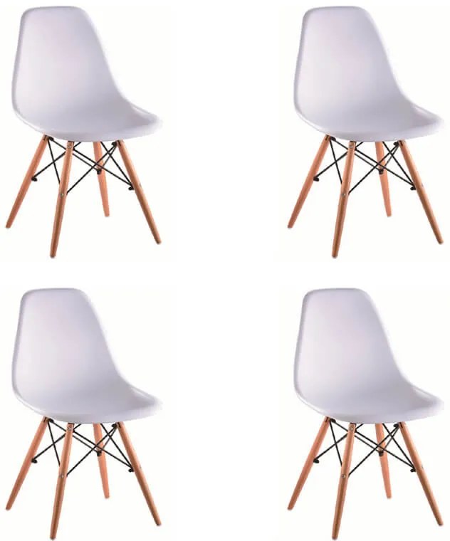 Modern szék DIDIER bükk + fehér 4 db N