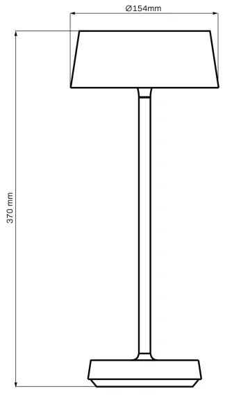 CASABLANCA LED asztali lámpa, 3,4W, 5V USB, 3600 mAh, IP44, fehér