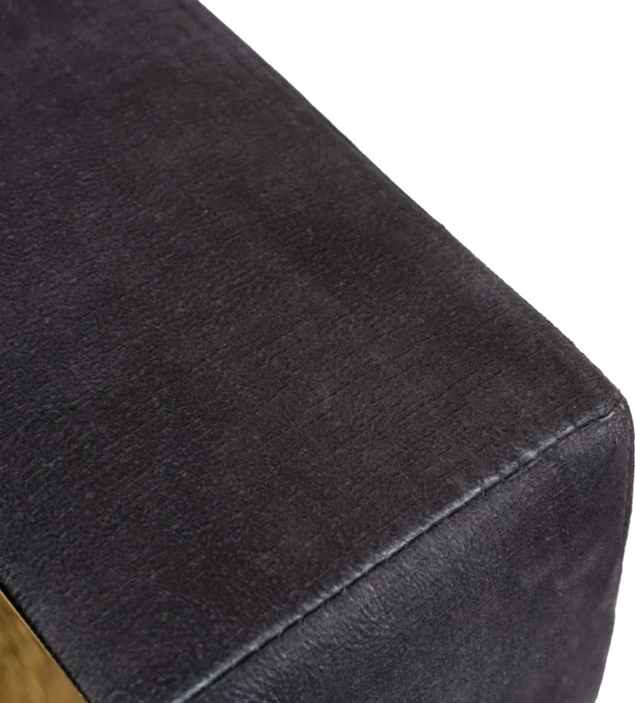 Háromszemélyes kanapé fekete/arany színben. PALLAZO 3S