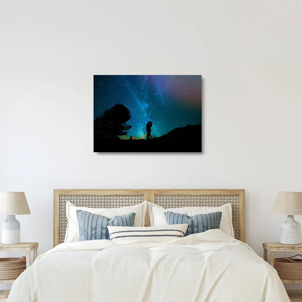 Kép - Találkozás a csillagok alatt (üvegen) (70x50 cm)