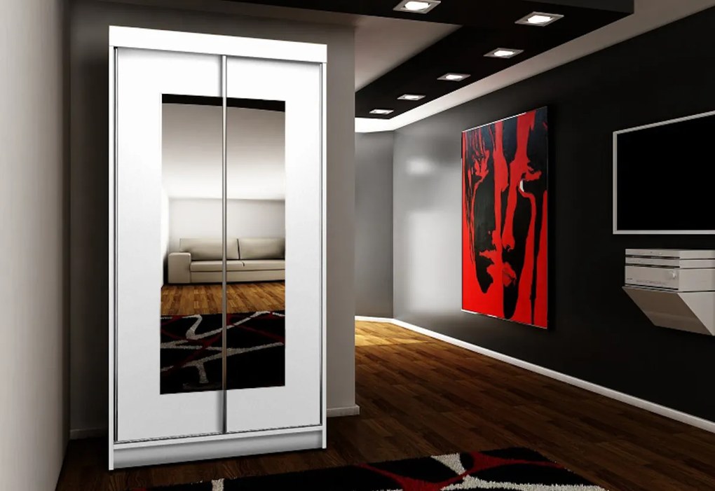 AFILA 250 ruhásszekrény, 250x200x62, fehér