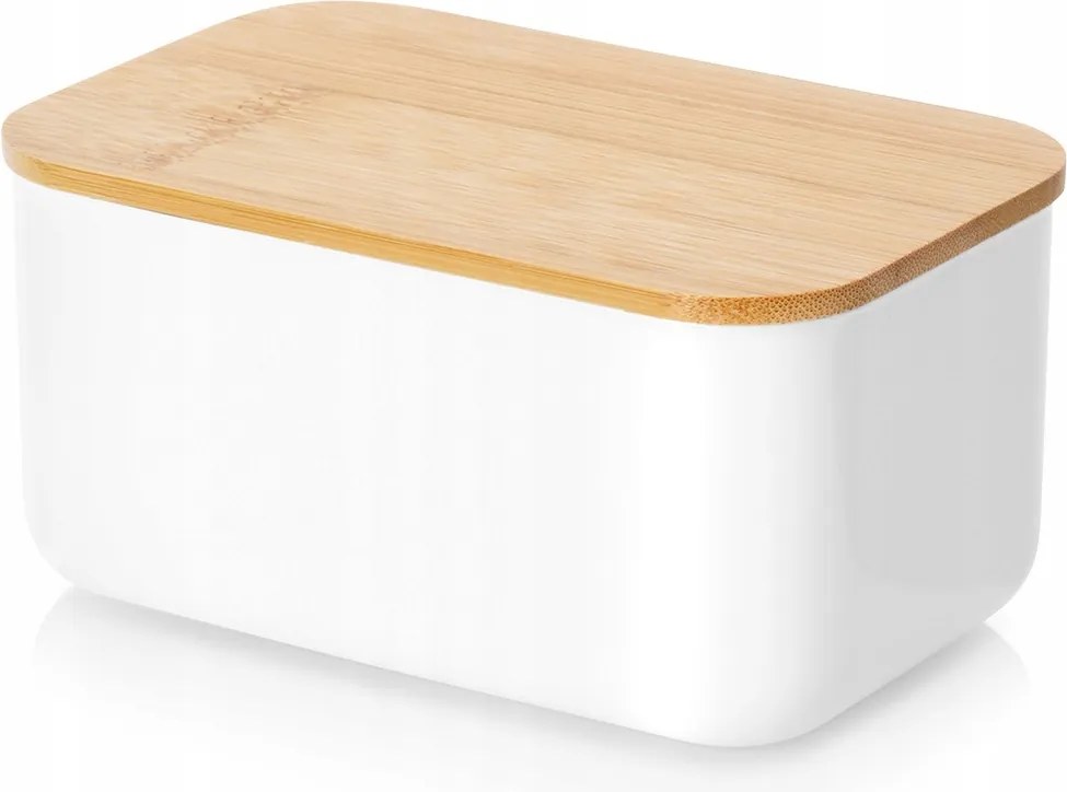 Vajtartó Fehér Acél Bambusz Konyhai Vajtartó