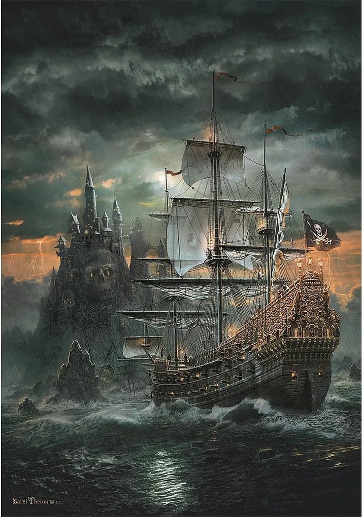 Kalózhajó Haunted Seas 1500 db-os Compact puzzle Clementoni