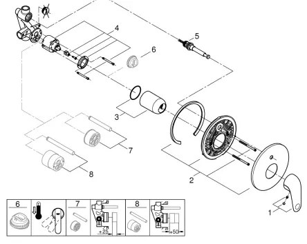 GROHE 24336001 - SWIFT kádcsaptelep DN 15 fényes króm