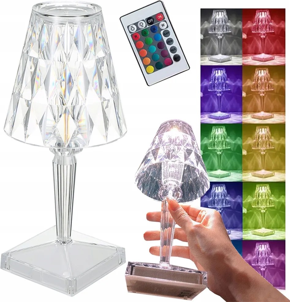 Éjszakai Projektor Lámpa Crystal Usb Led Rgb Távirányítóval