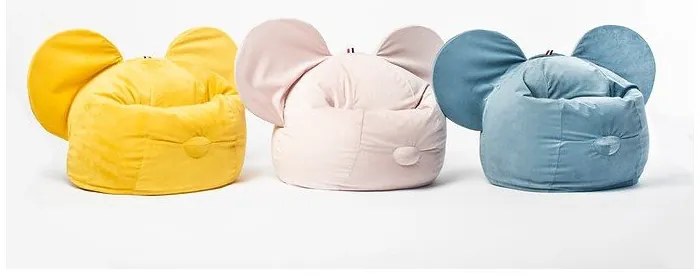 Világos rózsaszín gyerek babzsák Ears – The Brooklyn Kids