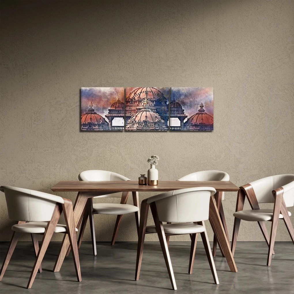 Kép - Akshardham, New Delhi, India (órával) (90x30 cm)