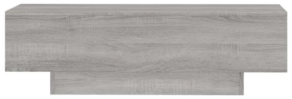 szürke sonoma szerelt fa dohányzóasztal 100x49,5x31 cm