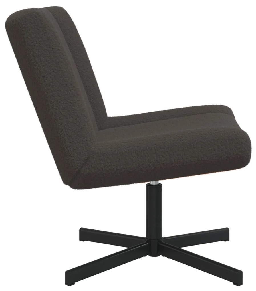 Forgószék Sötétszürke 63 x 75 x 76 cm Báránybőr