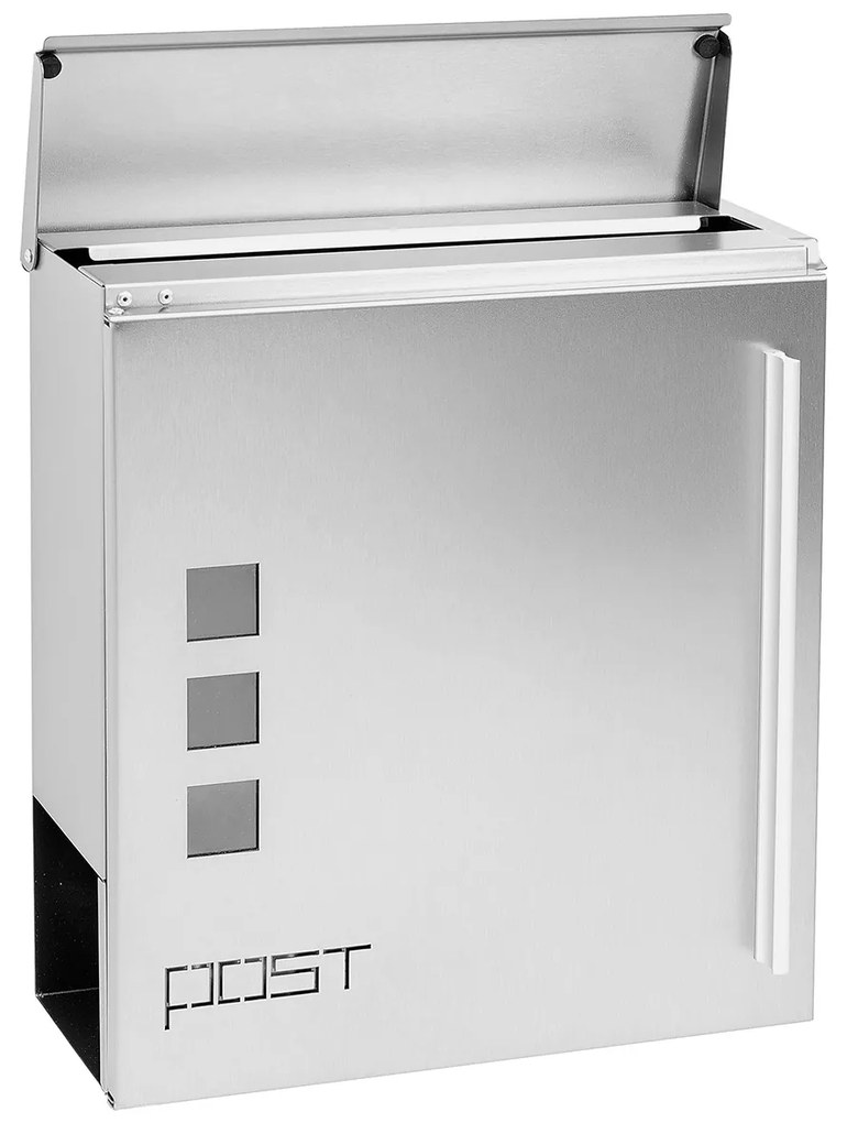 BK.501.GW.N Rozsdamentes acél postaláda fokozott vízbehatolás elleni védelemmel, szürke