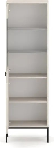 Komód 2 ajtós kasmír színben fekete elemekkel fekete fogantyúkkal – MAGGIORE MA04