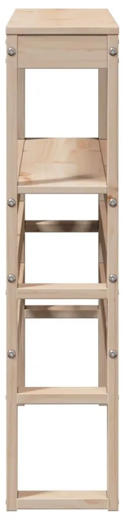 tömör fenyőfa fejtámla polccal 75 cm