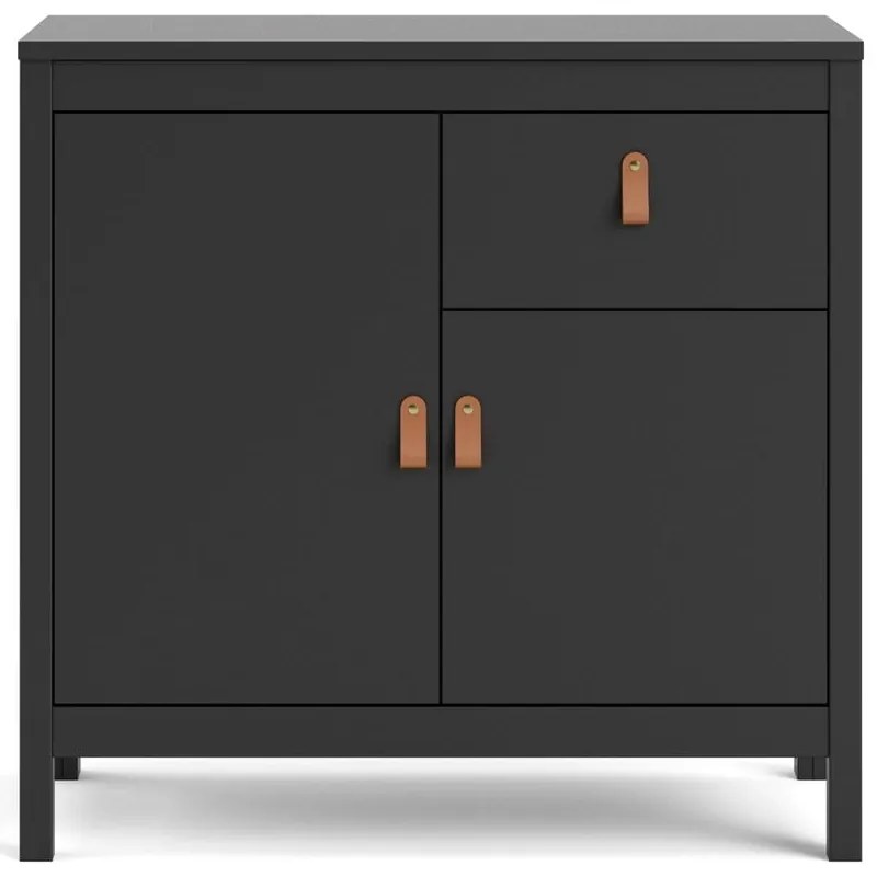 Fekete alacsony komód 82x80 cm Madrid – Tvilum