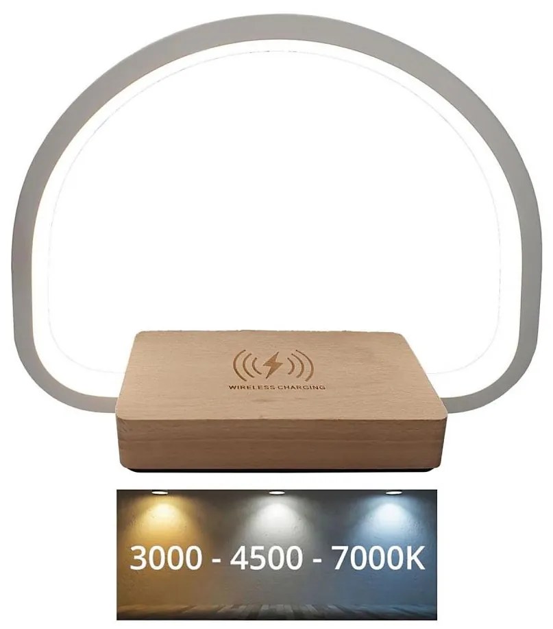 Baterie Centrum LED Asztali lámpa vezeték nélküli töltéssel LED/10W/5V 3000-7000K BC0633