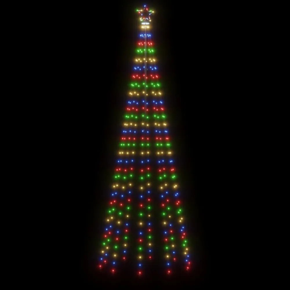 kúp alakú karácsonyfa 310 színes LED-del 100 x 300 cm