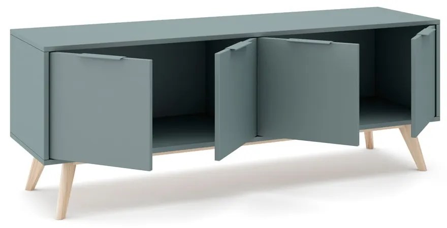 Szürkészöld TV-állvány 140x53x40 cm Pisco – Marckeric