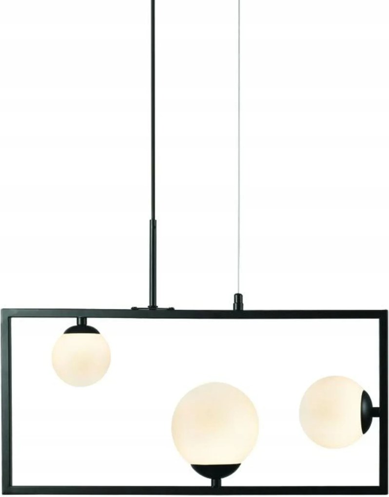 Aca Lighting függőlámpa 3XG9 Quadro fekete fém fehér 54X12X120CM OD91