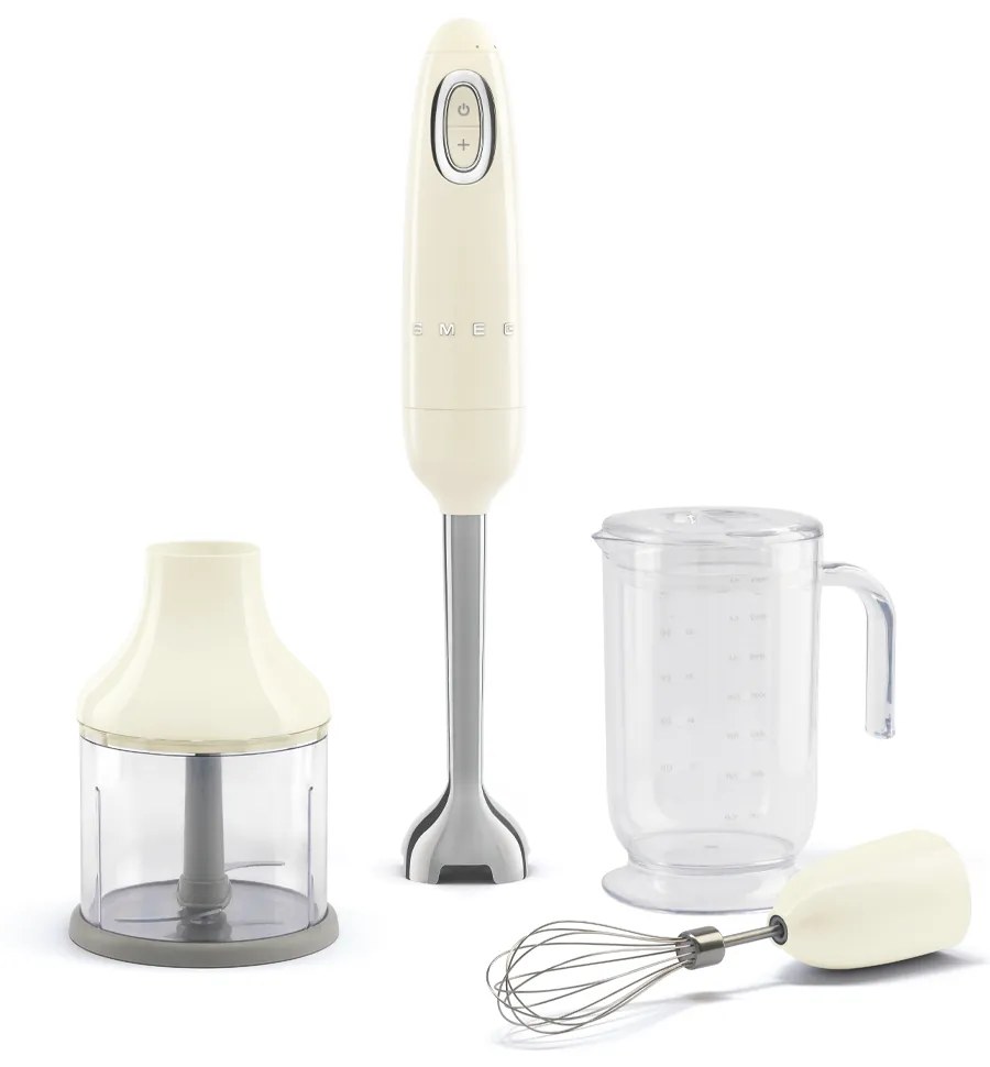 SMEG botmixer HBF03 tartozékokkal, 700W, krém - Smeg