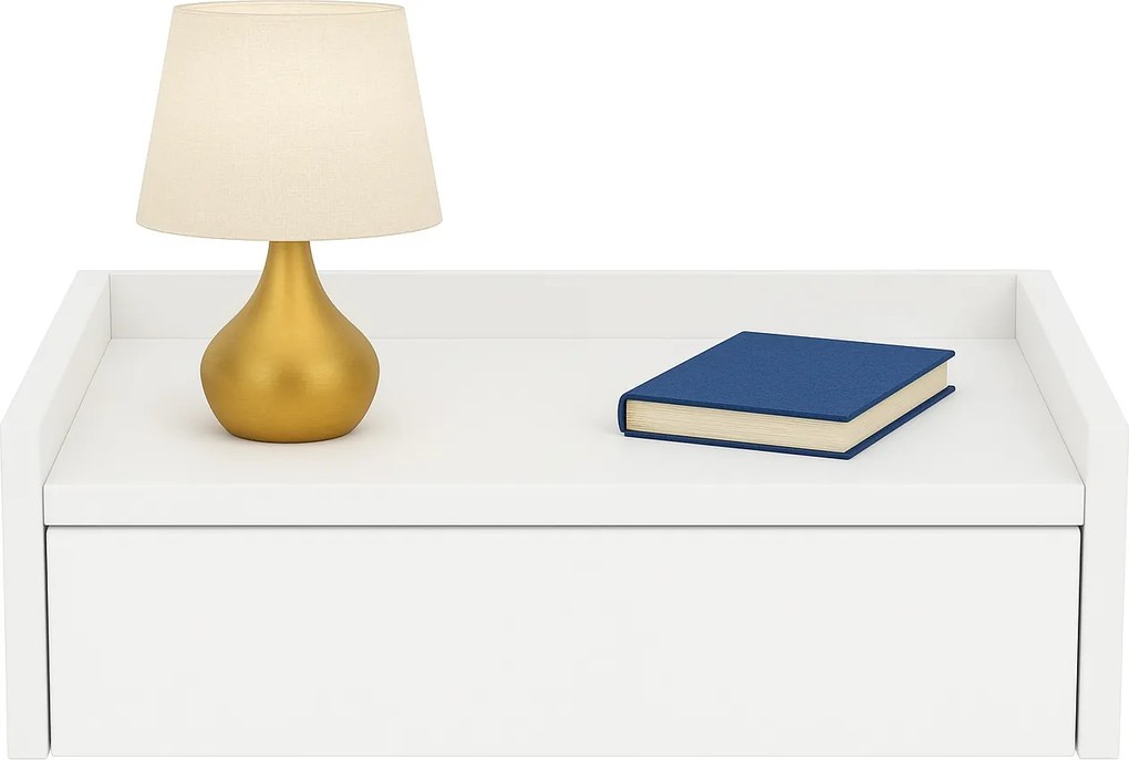 Éjjeli asztal akasztós Nuvia 45 fehér hálószoba fali akasztós szekrény 45x35