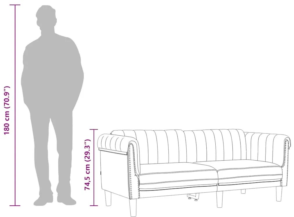 2 személyes sárga bársony kanapé