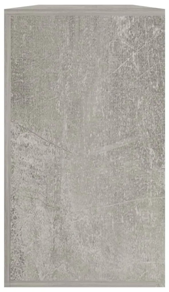 betonszürke szerelt fa cipőtároló pad 80x24x45 cm