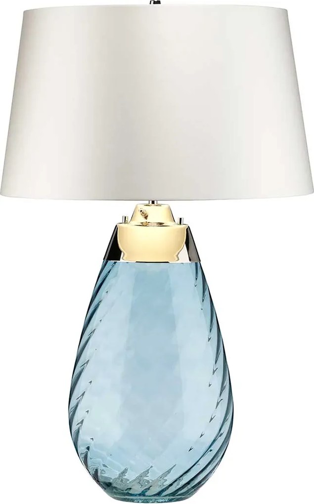 Elstead glamour modern asztali lámpa lena large fehér kék elslenatllblueowss