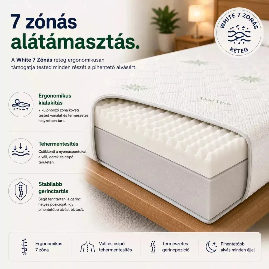 Ortho-Sleepy Light Memory 18 cm magas matrac 2 cm memory Bamboo huzattal
