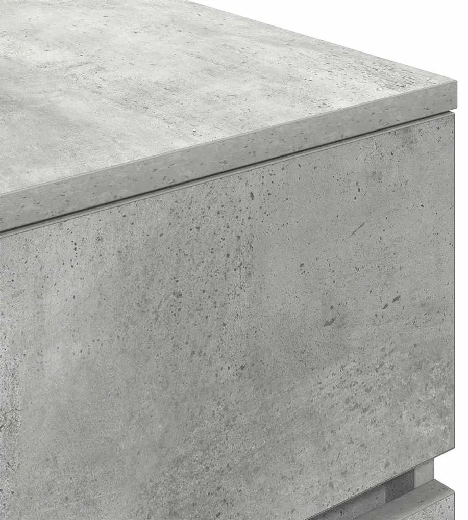 betonszürke szerelt fa éjjeliszekrény 39x35x65 cm