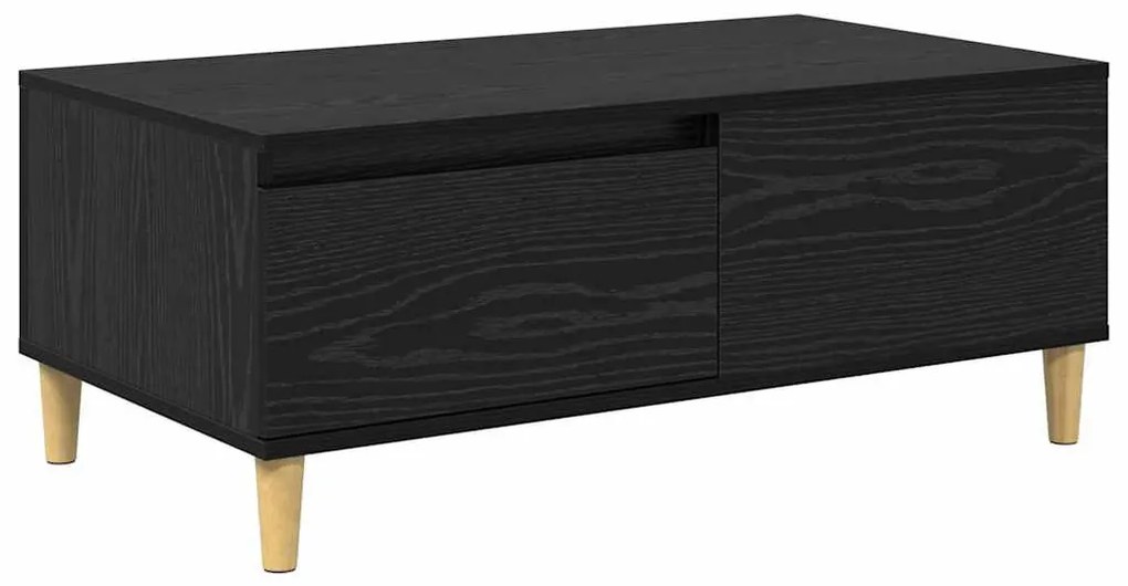 vidaXL Dohányzóasztal fiókkal Fekete tölgy 90 x 50 x 35 cm Faanyag