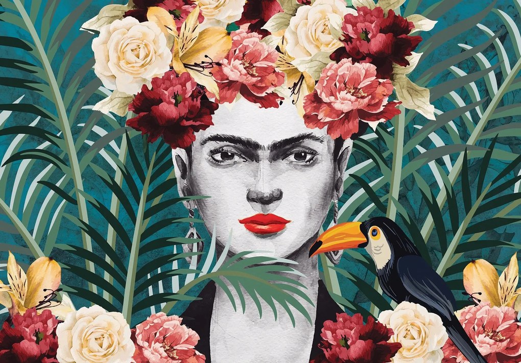 Fotótapéta Levelek virágok Frida Kahlo 416 x 254