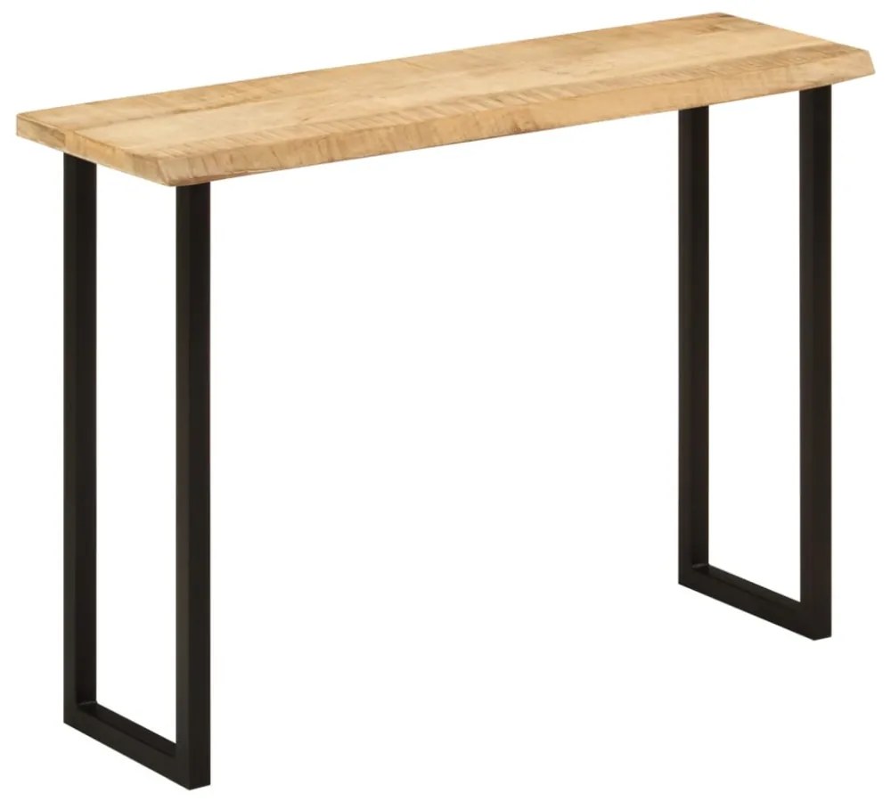 tömör mangófa konzolasztal természetes éllel 105 x 33 x 76 cm