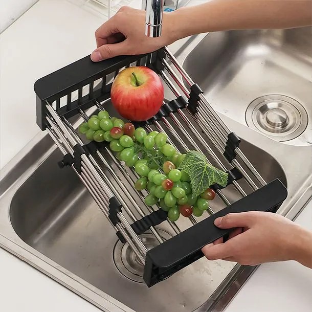 Teleszkópos Csöpögtető mosogatóhoz fekete