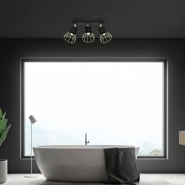 Spotlámpa DANTE 3xGU10/25W/230V fekete/arany