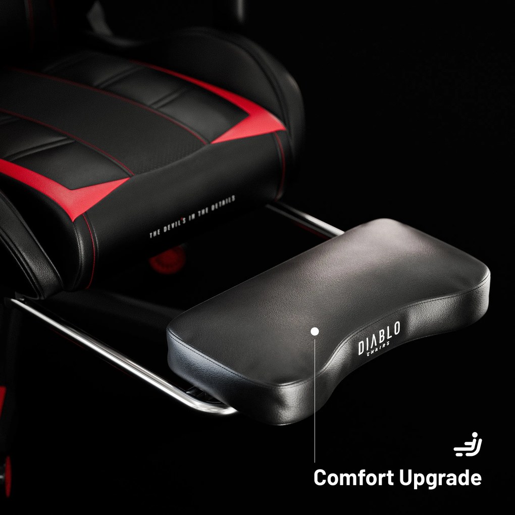 Gamer szék műbőr King Size, fekete-piros: Diablo X-Ray 2.0