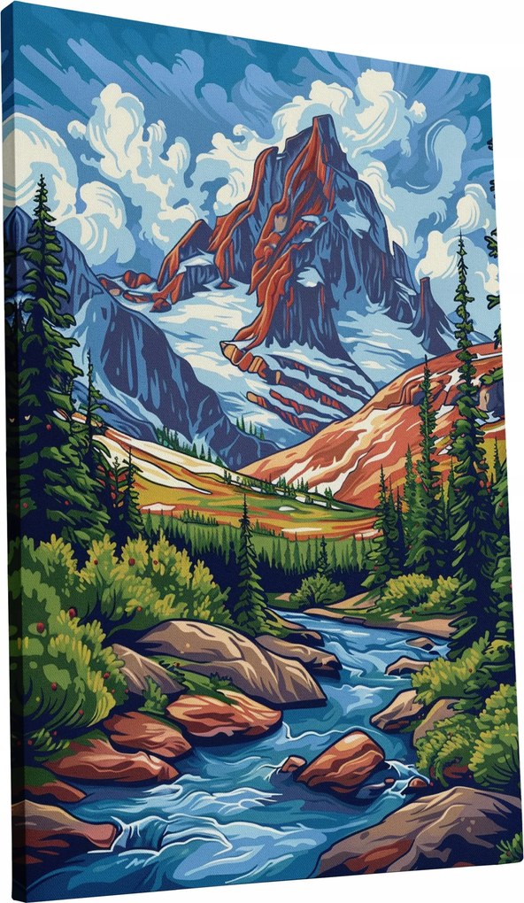 Vászonkép Festői hegyi táj otthon nappali szoba 60x90