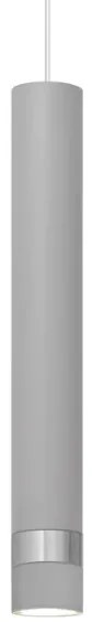 LED Csillár zsinóron TUBA 1xGU10/4,8W/230V szürke/fényezett króm