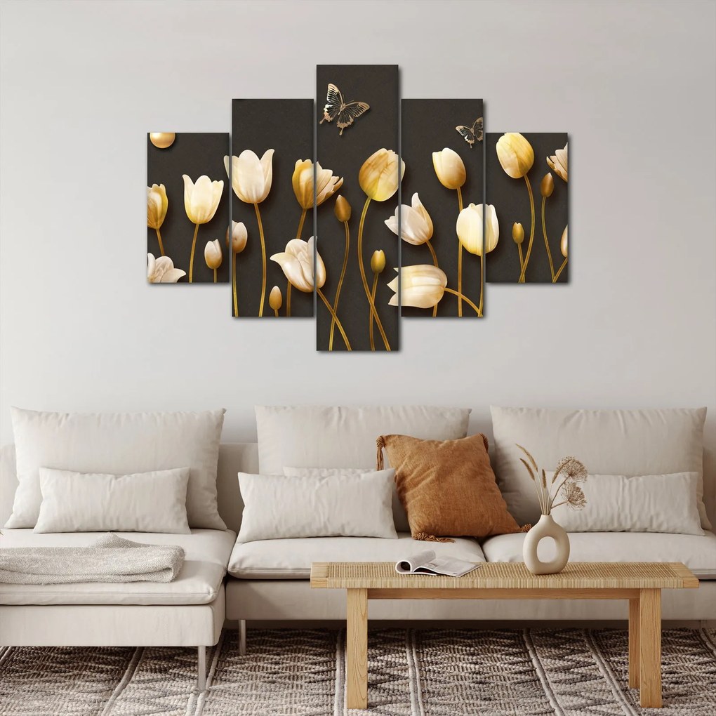 Kép - Tulipánok - absztrakt (150x105 cm)