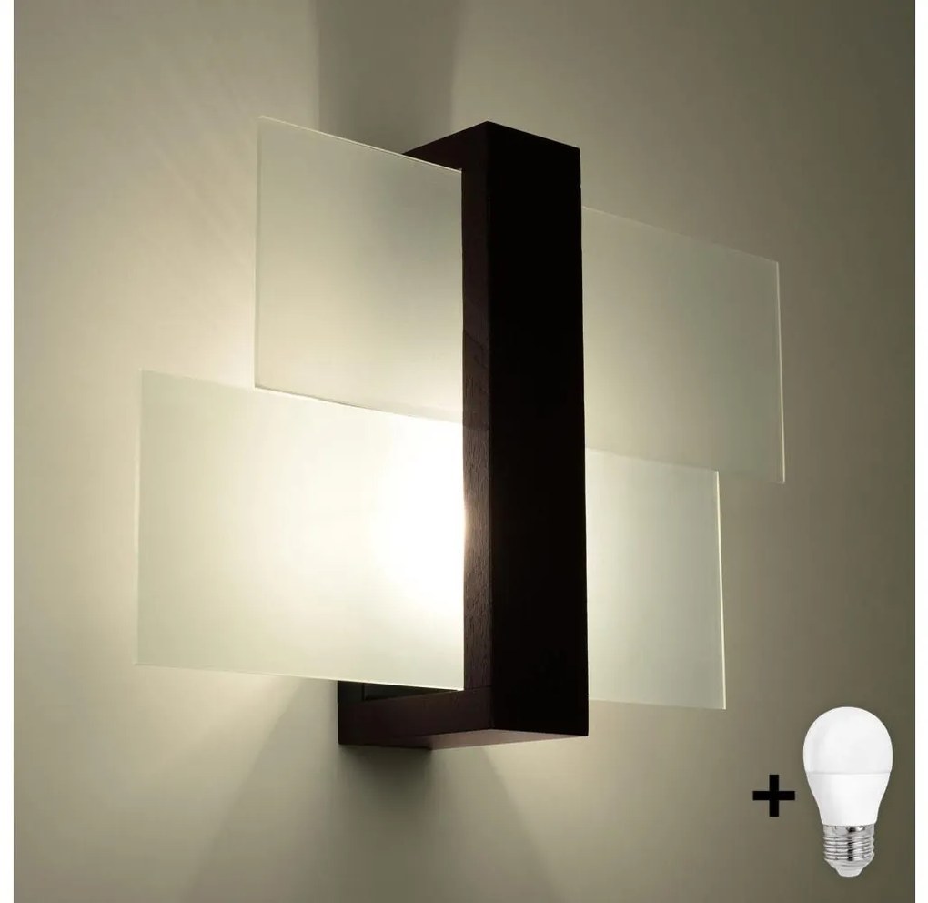 Brilagi Brilagi -  LED Fali lámpa HERA 1xE27/7,5W/230V wenge BG0547