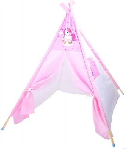 Gyerek sátor Inlea4Fun TENT HOUSE - egyszarvú rózsaszín