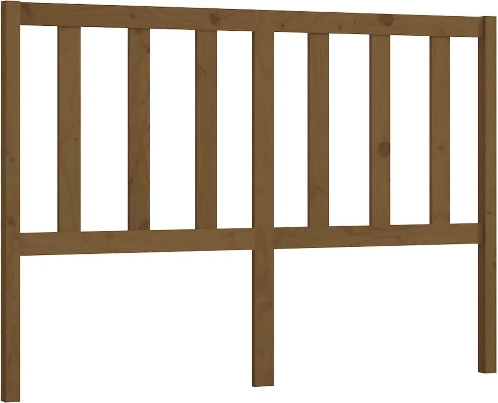 vidaXL mézbarna tömör fenyőfa ágy fejtámla 126 x 4 x 100 cm