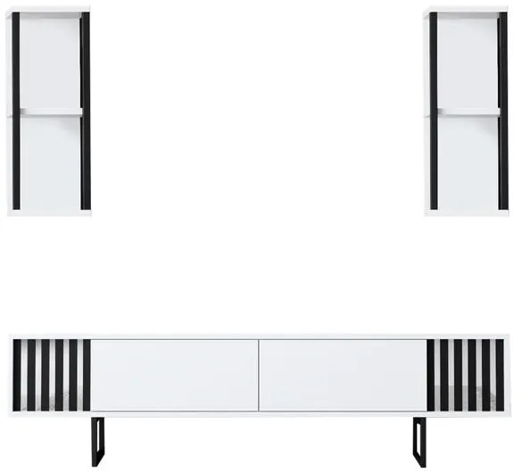 TV szekrény Chrome Line - White, Black