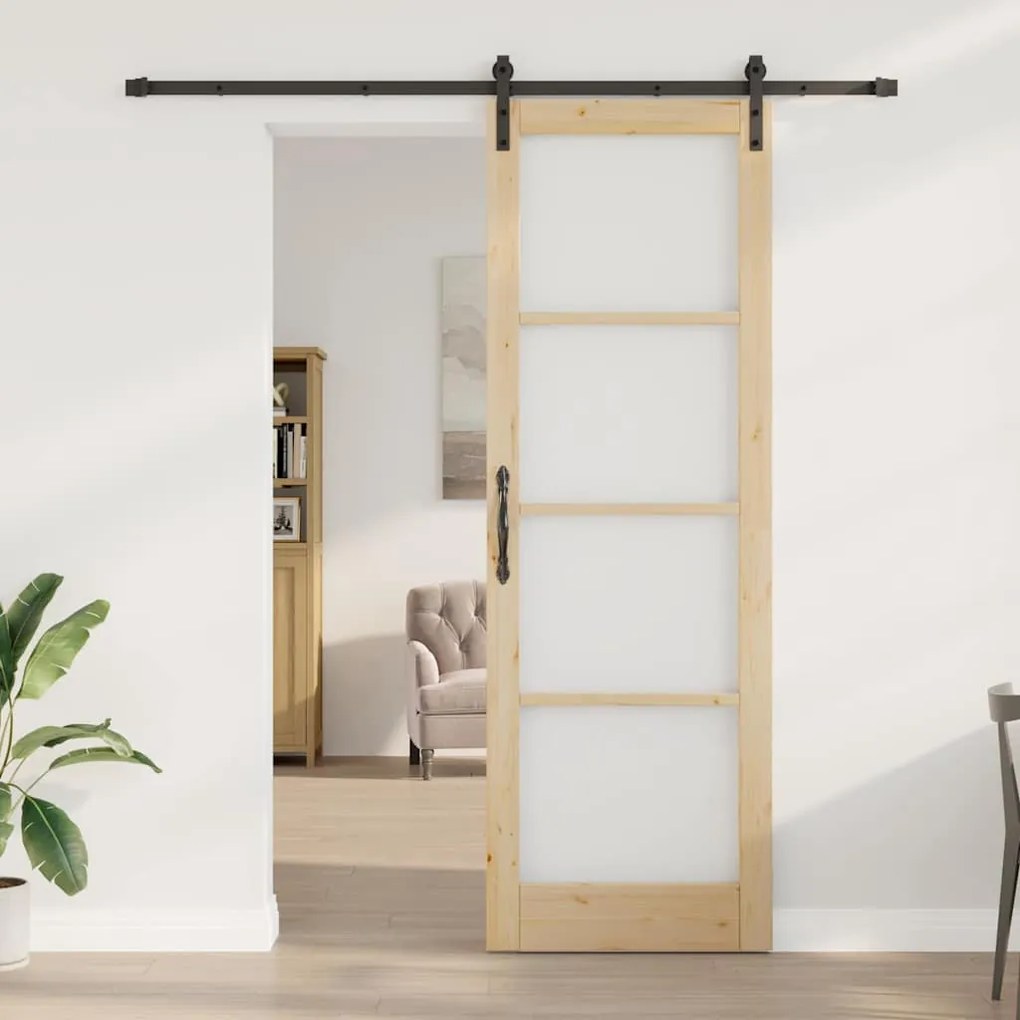 Csúszóajtó Egyéb ORKDAL Barna 78 x 232 cm Fa és fém