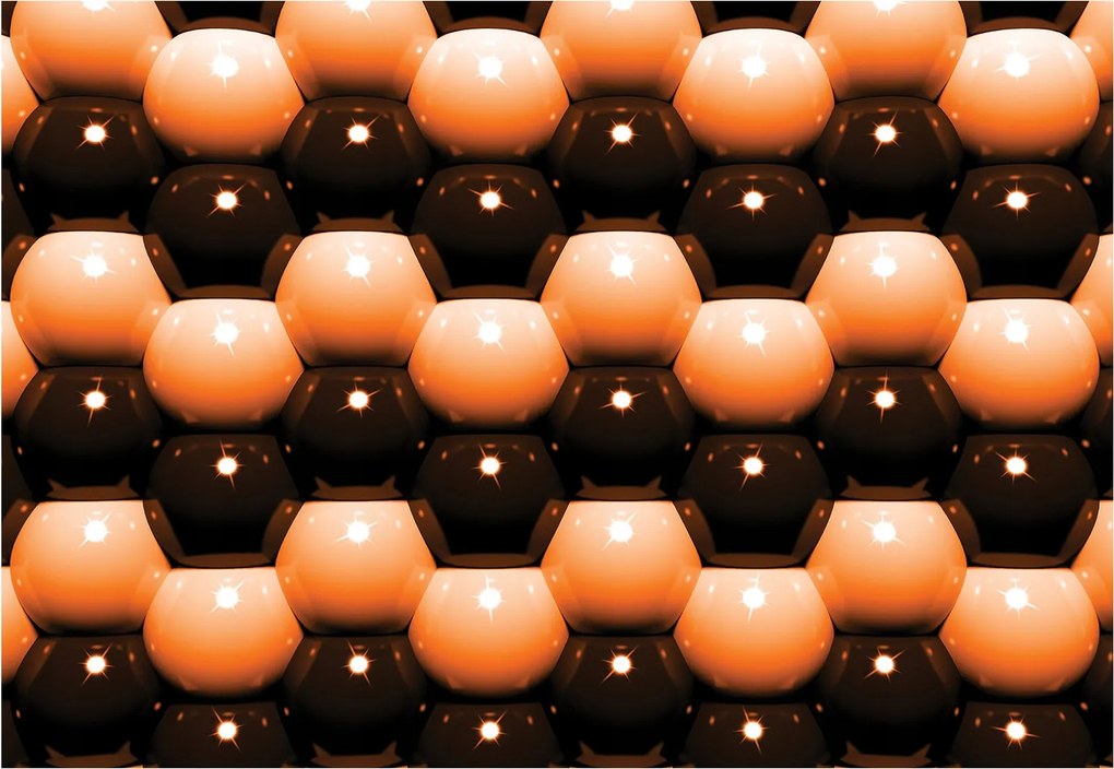 Gömb tapéta Hexagon Ragyogás Geometriai absztrakt fényárnyék 300x210