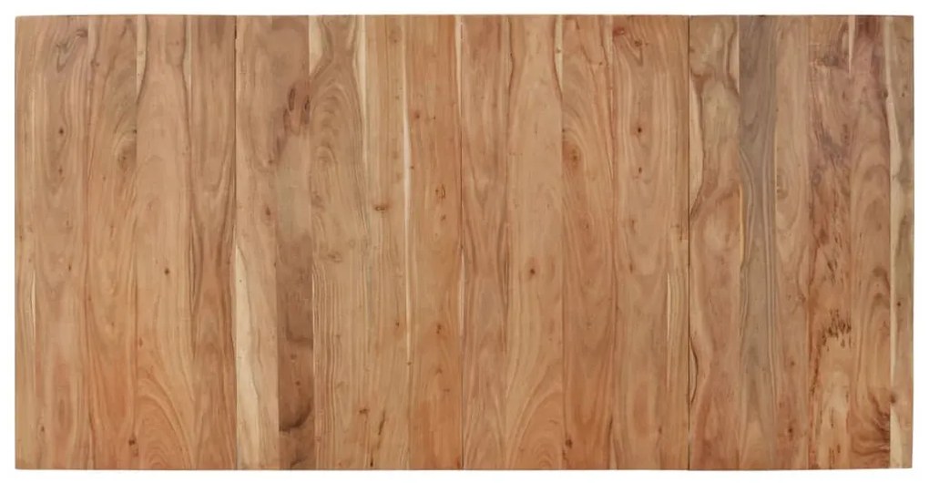 Fekete tömör akácfa étkezőasztal 180 x 90 x 77 cm
