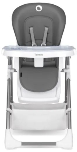 Lionelo - Gyerek etetőszék LINN PLUS fehér/szürke