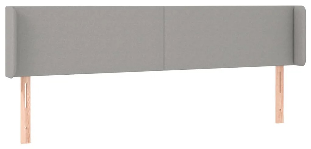 világosszürke szövet LED-es fejtámla 163 x 16 x 78/88 cm