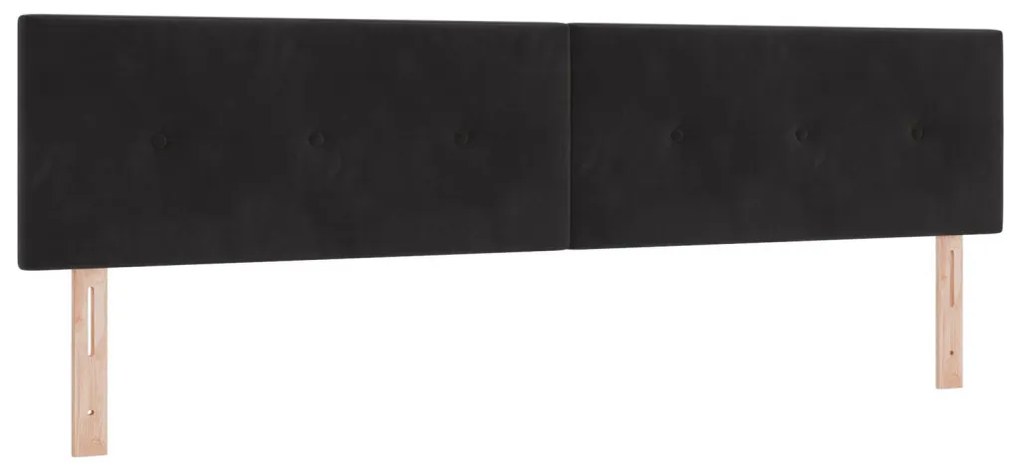 Fejtámla Gombos Fekete 200 cm Velúr