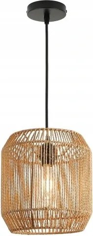 Forcoso rattan függőlámpa 26cm E27 60W boho mennyezeti barna