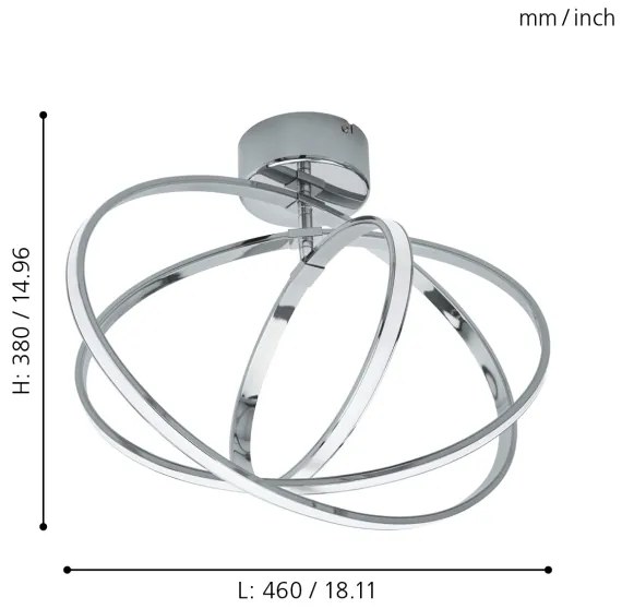 Eglo 96306 - LED Mennyezeti lámpa SELVINA 3xLED/12W+14W+9W/230V