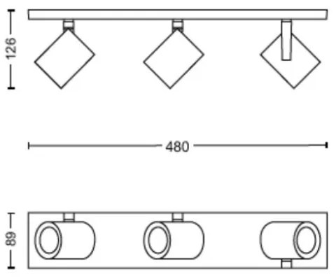 Philips - LED RGBW Dimmelhető spotlámpa Hue ARGENTA 3xGU10/4,2W/230V